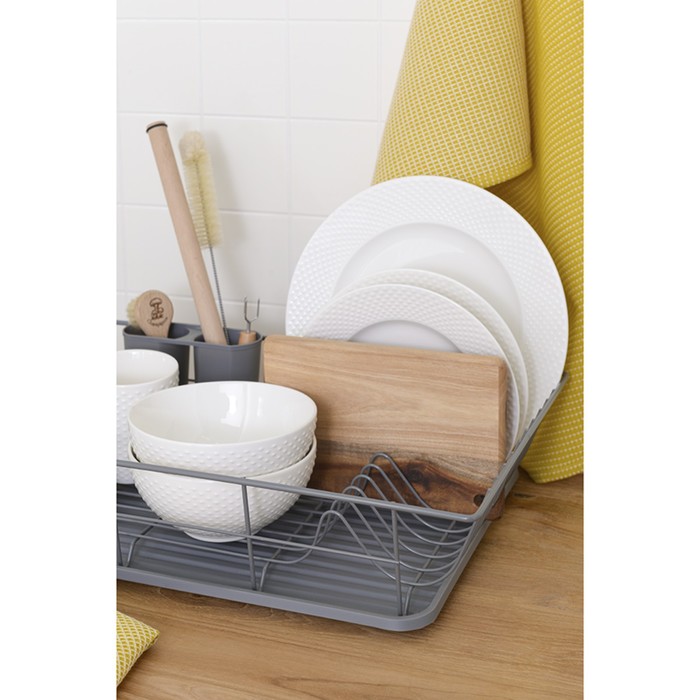 Сушилка для посуды Smart Solutions Hoem, 48х30х10 см, цвет серый - фото 1907983153
