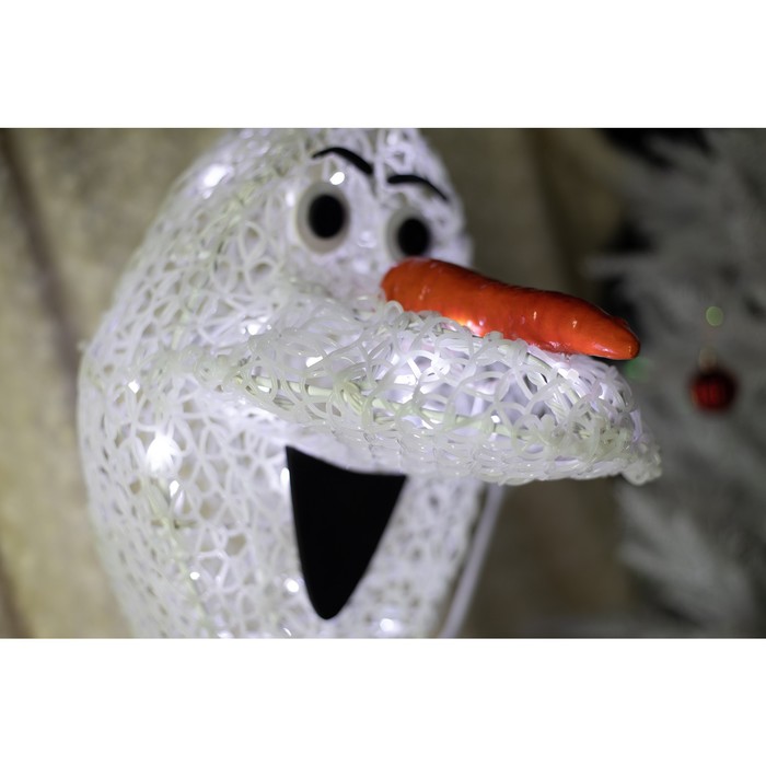 Светодиодная фигура «Снеговик Олаф», 40 × 70 × 35 см, 20 Вт, 220 В - фото 1906537020