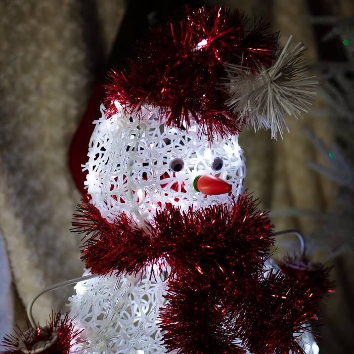 Светодиодная фигура «Снеговик в шапке», 75 × 100 × 35 см, 40 Вт, 220 В - фото 1906537115