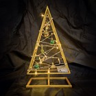 Светодиодная фигура «Ёлочка золотистая», 22 × 40 × 12 см, 6 Вт, батарейки ААх3 (не в комплекте) - фото 4200652