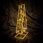 Светодиодная фигура «Ёлочка золотистая», 22 × 40 × 12 см, 6 Вт, батарейки ААх3 (не в комплекте) - Фото 2
