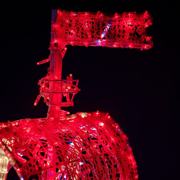 Светодиодная фигура «Корабль с алыми парусами», 120 × 135 × 40 см, 100 Вт, 220 В - фото 1906537158