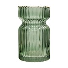 Декоративная ваза из рельефного стекла, 120×120×190 мм, цвет зелёный - Фото 5