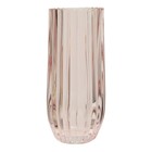 Декоративная ваза из рельефного стекла, 105×105×235 мм, цвет пудровый - Фото 4