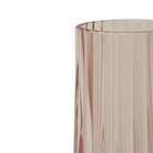 Декоративная ваза из рельефного стекла, 105×105×235 мм, цвет пудровый - Фото 5