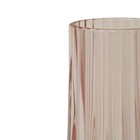Декоративная ваза из рельефного стекла, 105×105×235 мм, цвет пудровый - Фото 6