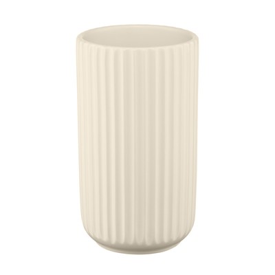 Декоративная ваза «Рельеф», 125×125×220 мм, цвет пудровый