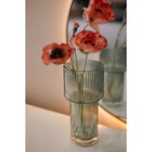 Декоративная ваза из рельефного стекла, 115×115×245 мм, цвет серый - Фото 2