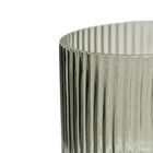 Декоративная ваза из рельефного стекла, 115×115×245 мм, цвет серый - Фото 5