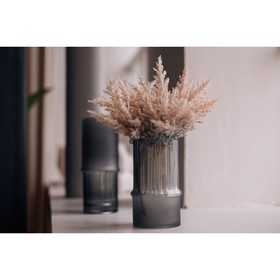 Декоративная ваза из комбинированного стекла, 111×111×180 мм, цвет серый