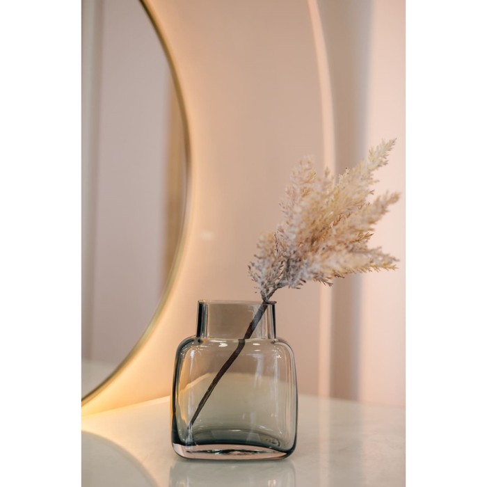 Декоративная ваза из стекла, 127×80×147 мм, цвет серый - фото 1907983732