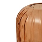 Декоративная ваза из стекла «Рельеф», 145×145×160 мм, цвет персиковый - Фото 3
