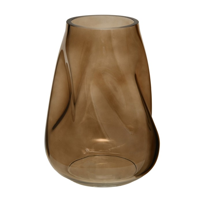 Декоративная ваза из стекла «Динамика», 190×185×267 мм, цвет коричневый - фото 1907983744