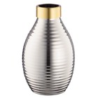 Декоративная ваза из цветного стекла с золотым напылением, 160×160×240 мм, цвет серый - Фото 1