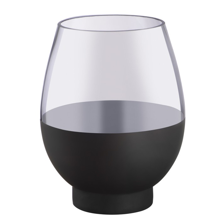 Декоративная ваза из стекла с напылением, 192×192×250 мм, цвет серо-чёрный - Фото 1