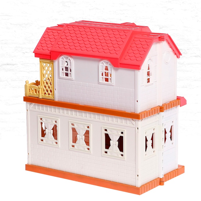 Дом для кукол с набором животных "Семья кроликов" и питомцем