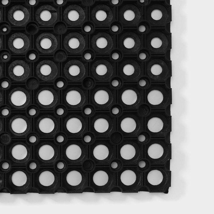 Коврик ячеистый грязесборный, 80×120×2,2 см, цвет чёрный