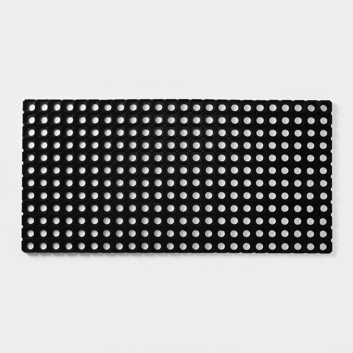 Коврик ячеистый грязесборный, 50×100×2,2 см, цвет чёрный - Фото 1