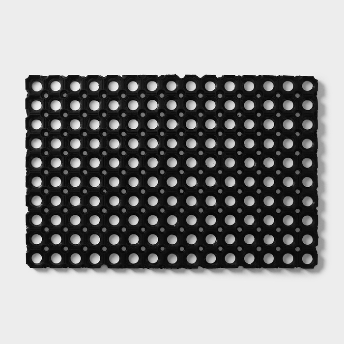 Коврик ячеистый грязесборный, 40×60×2,2 см, цвет чёрный - Фото 1