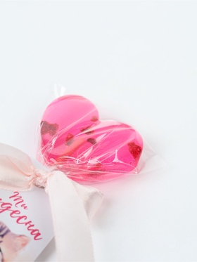 Леденец с цветами «Ты чудесна», вкус: клубника, БЕЗ САХАРА, 12 г (комплект 2 шт)