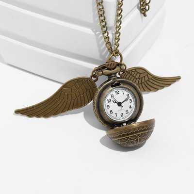 Часы карманные "Снитч", кварцевые, d циферблата-2.7 см, цвет бронза