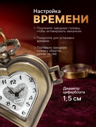 Часы карманные «Сердце», кварцевые, d=1.5 см, цепочка 80 см - Фото 3