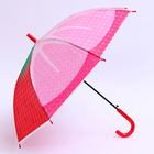 Детский зонт п/авт «Ягодный принт Клубника» d = 84 см, R = 42 см, 8 спиц, 68 × 10 × 8 см - фото 8716447