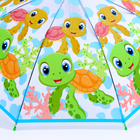 Детский зонт п/авт со свистком «Морские черепашки» d = 84 см, 8 спиц, 65 × 7 × 6 см - фото 8716463