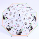 Детский зонт п/авт со свистком «Панда и малыш» d = 84 см, 8 спиц, 65 × 7 × 6 см - Фото 3