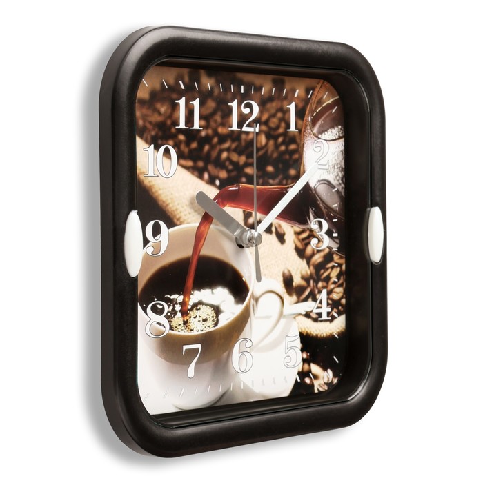 Часы настенные, серия: Кухня, "Кофе",  плавный ход, d-18.5 см