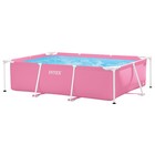 Бассейн каркасный Pink Frame Pool, 220х150х60 см, цвет розовый 28266NP - фото 3923139