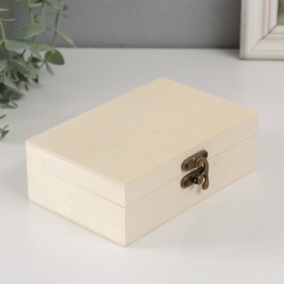 Шкатулка для росписи дерево «Прямоугольная», замок крючок, 15×10×5 см