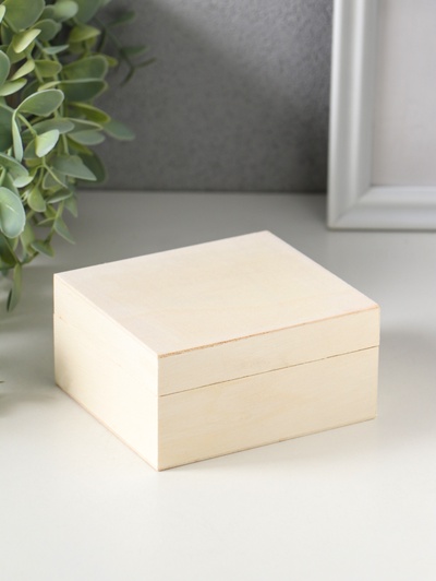 Шкатулка для росписи дерево «Прямоугольная», для творчества, декора, без замка, 10×9×5 см