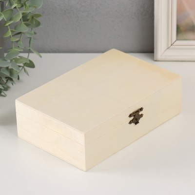 Шкатулка для росписи дерево «Прямоугольная», для творчества, декора, замок накидной, 19.5×13×6 см