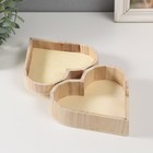 Шкатулка для росписи дерево «Сердце», основа для творчества, крышка на магнитах, 16×16×6 см - Фото 2