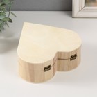 Шкатулка для росписи дерево «Сердце», основа для творчества, крышка на магнитах, 16×16×6 см - Фото 3