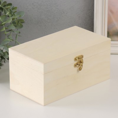 Шкатулка дерево под роспись «Прямоугольная», замок крючок, 20.5×11.5×10 см