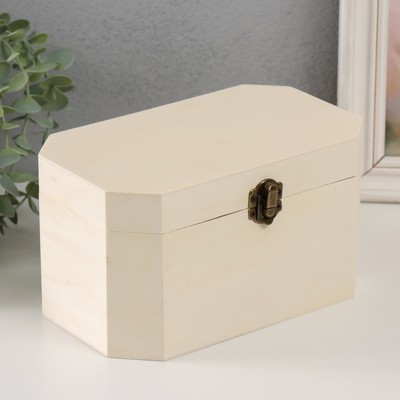 Шкатулка для росписи дерево «Скошенные углы», замок пряжка, 20×12×11 см