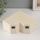 Шкатулка для росписи дерево «Сердце с гранями», основа для творчества, крышка на магнитах, 24×18×8 см - Фото 3