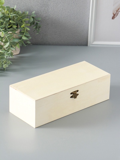 Шкатулка для росписи дерево «Прямоугольная», замок пряжка, 26×11×8 см