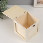 Шкатулка - куб для росписи дерево «Квадратный ящик», замок-крючок, 15×15×15.5 см - Фото 3