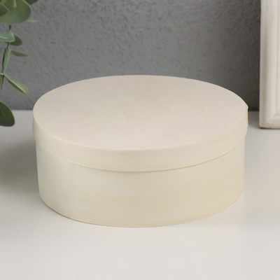 Шкатулка для росписи дерево «Круглая. Тонкий лист», для творчества, декора, 10×10×3 см