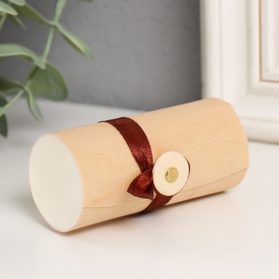 Шкатулка для росписи дерево «Тубус. Тонкий лист», для творчества, декора, 3.5×3.5×7.5 см