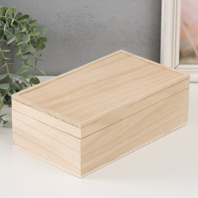 Шкатулка для росписи «Прямоугольник», без замочка, заготовка для творчества, для украшений, 25.5×15×9 см