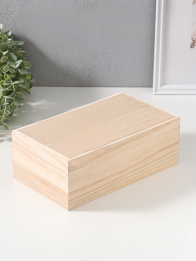 Шкатулка для росписи «Прямоугольник», без замочка, заготовка для творчества, для украшений, 25.5×15×9 см