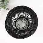 Подсвечник металл, PVC "Фонарик. Плетёнка" чёрный 30х22х22 см - фото 23524485