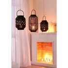 Подсвечник металл, PVC "Фонарик. Плетёнка" чёрный 40,5х23х23 см - фото 806900591 Подсвечник металл, PVC "Фонарик. Плетёнка" чёрный 40,5х23х23 см - фото 806900591