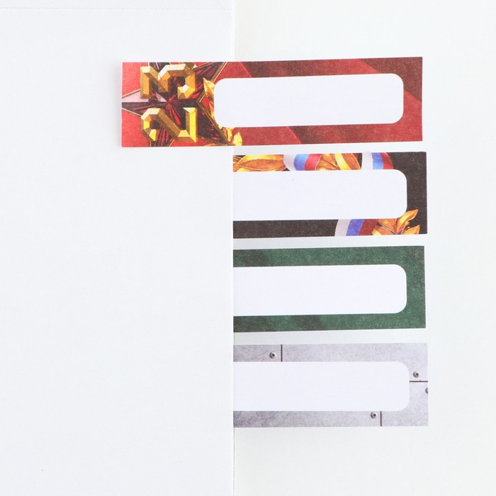 Набор в открытке «Настоящему герою», стикеры 4х20 л, отрывной блок 30 л - фото 1907984308
