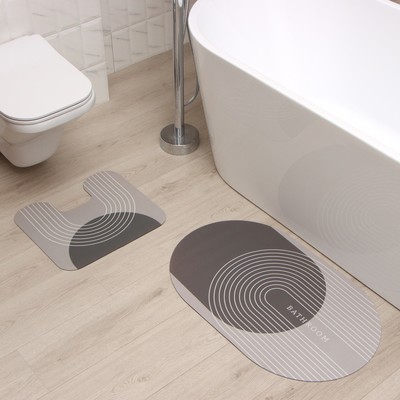 Набор ковриков для ванной Этель Bathroom, 2 шт., 48×78 см, 40×45 см