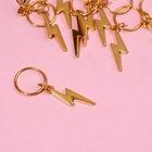 Пирсинг для волос «Молния», 4,1 × 1,3 см, 10 шт, цвет золотистый - Фото 3